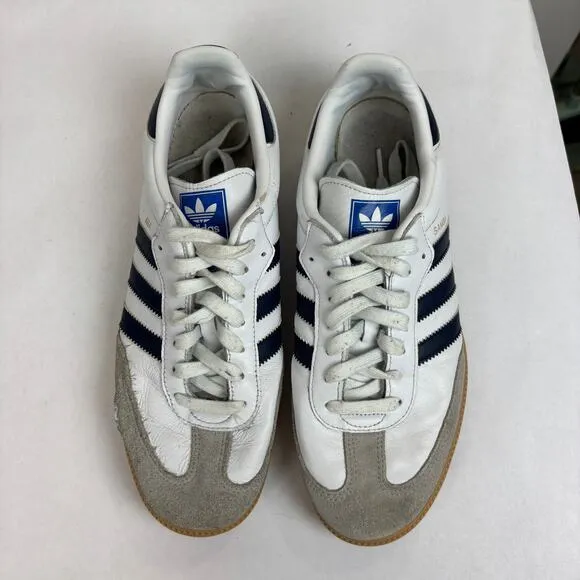 Adidas Samba Classic White Sneakers Shoes Men's 10 Run Walk Comfort