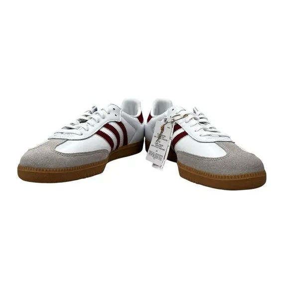 Adidas Samba OG White Collegiate Burgundy Gum Shoes IF3813 Men's Sizes 10 - 13