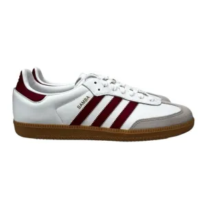 Adidas Samba OG White Collegiate Burgundy Gum Shoes IF3813 Men's Sizes 10 - 13