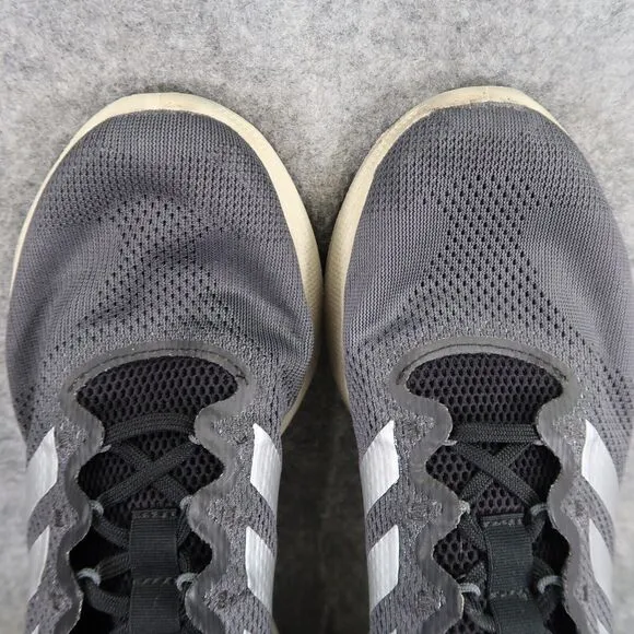 Adidas Shoes Men 10 Athletic Trainer Edge Flex Running Sport Active Grey Comfort