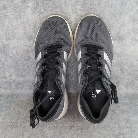 Adidas Shoes Men 10 Athletic Trainer Edge Flex Running Sport Active Grey Comfort