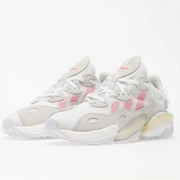 ADIDAS 🆕 Torsion X W Shoes. Cloud White / Solar Red / Crystal White. Size 9.