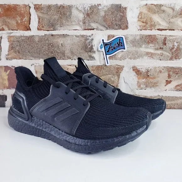 Adidas Ultraboost 19M Triple Black Athletic Running Shoe Men's Size 7.5  G27508