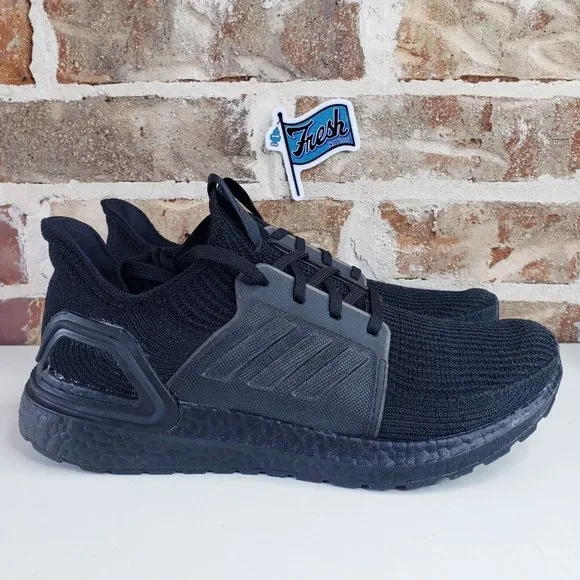 Adidas Ultraboost 19M Triple Black Athletic Running Shoe Men's Size 7.5  G27508