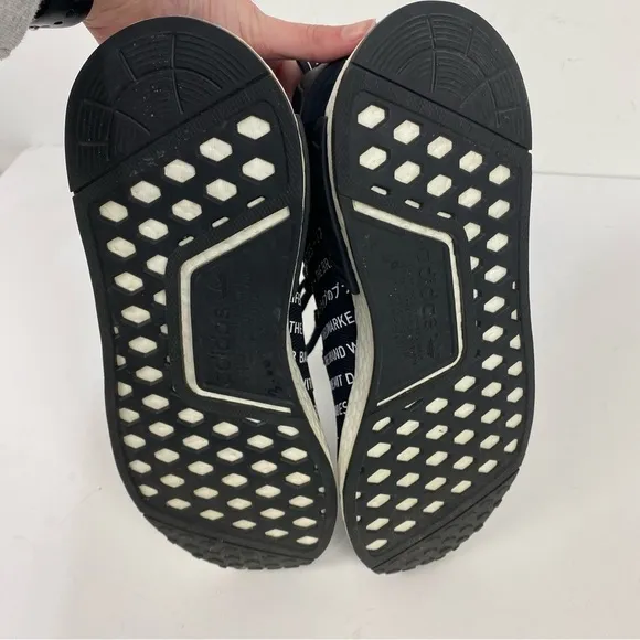 Adidas Ultraboost Black &amp; White Language NMD R1 &quot;Blackout&quot; Men’s Athletic Shoes
