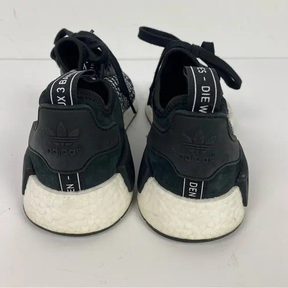 Adidas Ultraboost Black &amp; White Language NMD R1 &quot;Blackout&quot; Men’s Athletic Shoes
