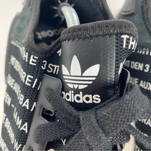 Adidas Ultraboost Black &amp; White Language NMD R1 &quot;Blackout&quot; Men’s Athletic Shoes