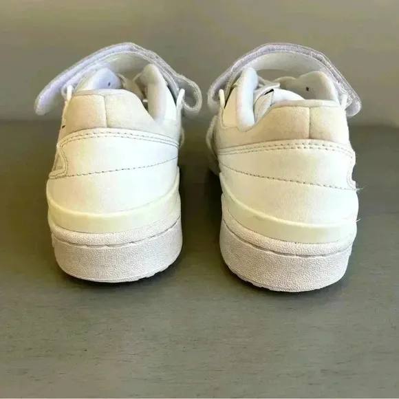 Adidas Women Forum Low Swarovski Crystals White Sz 7 GZ4377 Velcro Lace Up Shoes