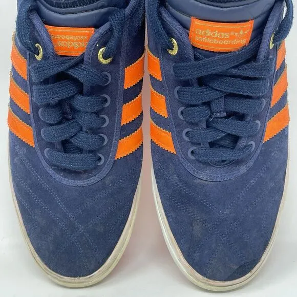 ADIDAS x The Hundreds Crush Pack Skateboarding Shoes Mens 13 Blue Orange Suede