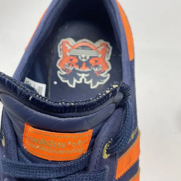 ADIDAS x The Hundreds Crush Pack Skateboarding Shoes Mens 13 Blue Orange Suede