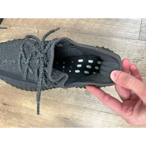 Adidas Yeezy Boost 350 V2 Static Black Reflective FU9007 Shoes Men's 9 *READ