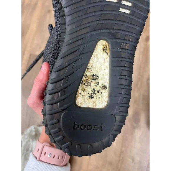 Adidas Yeezy Boost 350 V2 Static Black Reflective FU9007 Shoes Men's 9 *READ