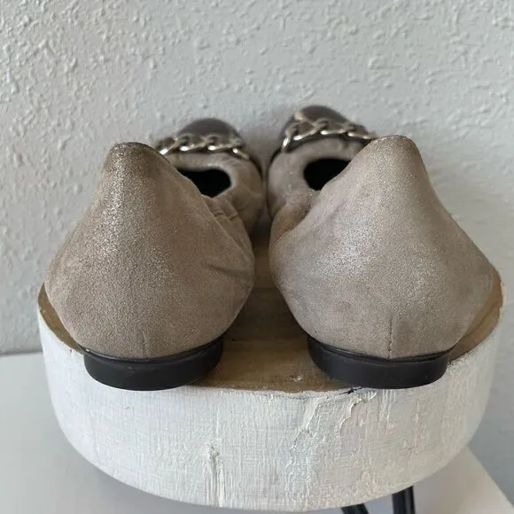 AGL Attilio Giusti Leombruni Snakeskin Cap Toe Ballet Shoes Size 37 (US 6.5)