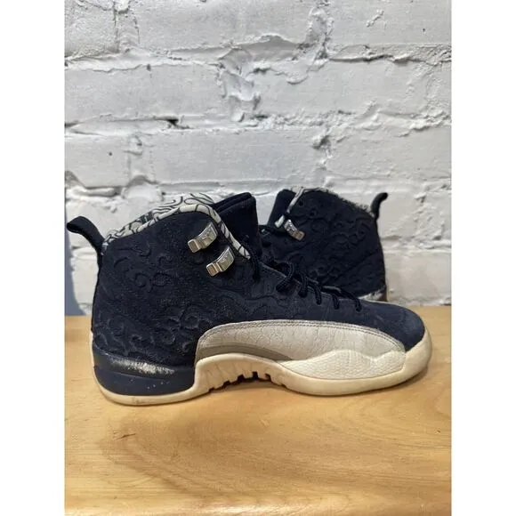 Air Jordan 12‎ Kids Blue Retro International Flight BV8017-445 Shoes Sz 6.5