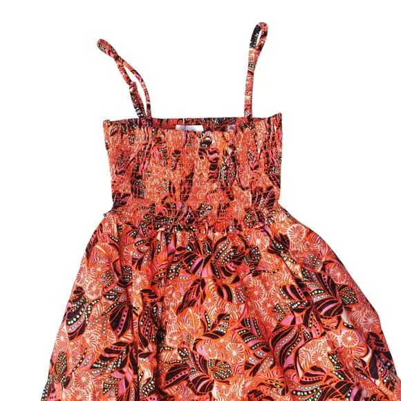 A.L.C. African-Inspired Cotton Maxi Dress | Smocked Bodice | Vibrant Print | NWT