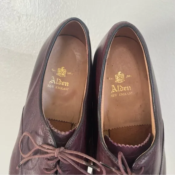 Alden New England Ox Blood Red Leather Oxford Dress Shoes Size 10.5 AA