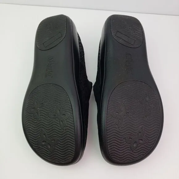 Alegria By PG Lite Womens Size EU 40 US 9.5-10 Black Sparkle Comfort Clog Shoes