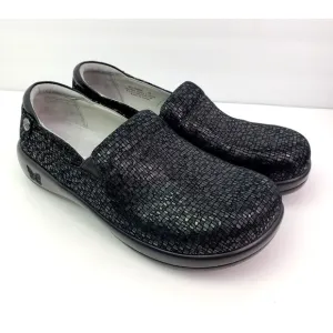 Alegria By PG Lite Womens Size EU 40 US 9.5-10 Black Sparkle Comfort Clog Shoes