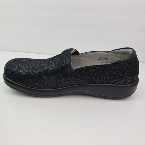 Alegria By PG Lite Womens Size EU 40 US 9.5-10 Black Sparkle Comfort Clog Shoes