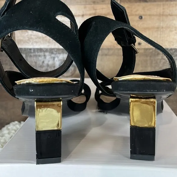 ALFANI Coreena Black Suede Dress Sandals Size 5