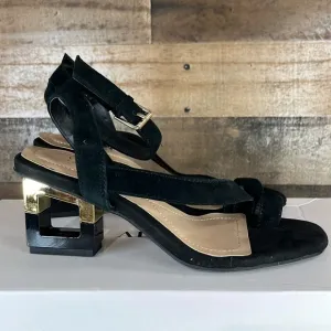 ALFANI Coreena Black Suede Dress Sandals Size 5