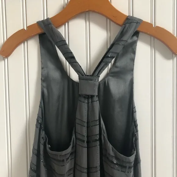 Alice   Olivia Twist-Back Silk Embroidered Dress