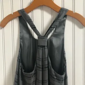 Alice   Olivia Twist-Back Silk Embroidered Dress