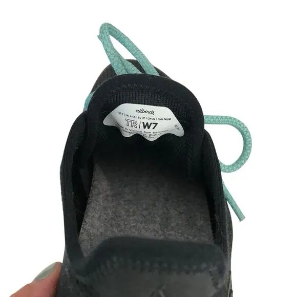 Allbirds Tree Runners TR Women's 7 Black Athletic Casual Shoes Sneakers