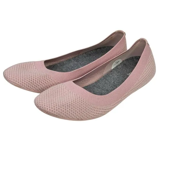 Allbirds Women's Tree Breezers Ballet Flat Shoes SZ 11 Pink Knit Comfort Slip On