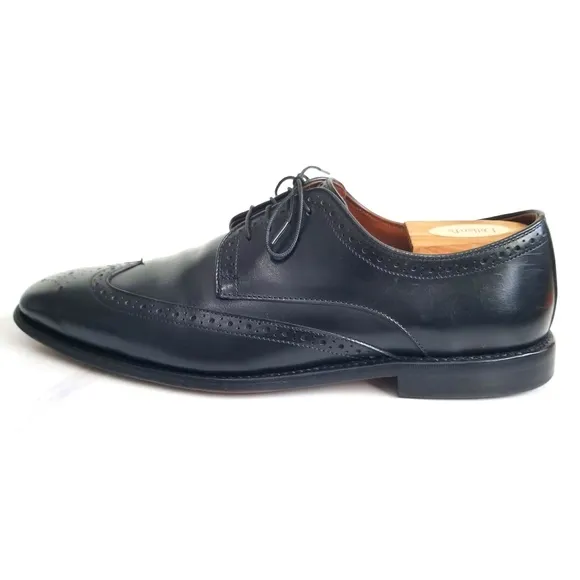 ALLEN EDMONDS Bel Air Wingtip Brogue Black Leather Mens Oxford Dress Shoes