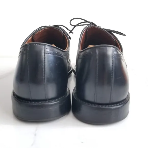 ALLEN EDMONDS Bel Air Wingtip Brogue Black Leather Mens Oxford Dress Shoes