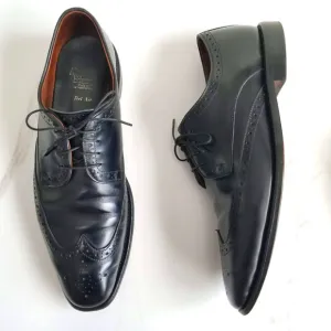 ALLEN EDMONDS Bel Air Wingtip Brogue Black Leather Mens Oxford Dress Shoes