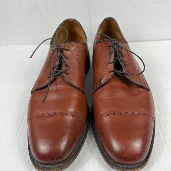 Allen Edmonds Chili Brown TROY Blucher Dress Shoes Made In USA 10 D