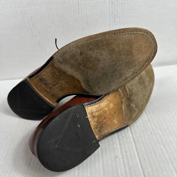 Allen Edmonds Chili Brown TROY Blucher Dress Shoes Made In USA 10 D