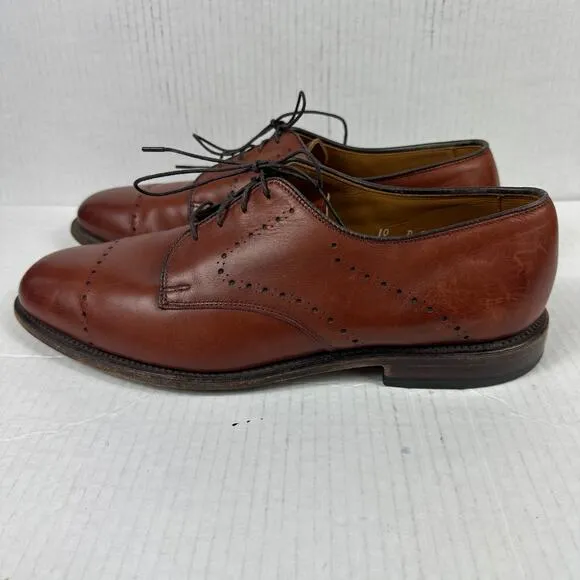 Allen Edmonds Chili Brown TROY Blucher Dress Shoes Made In USA 10 D