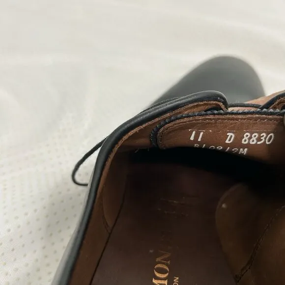 Allen Edmonds Dress Shoes Black Leather Carlyle Derby Sz 12 8830 20224S Lace Up