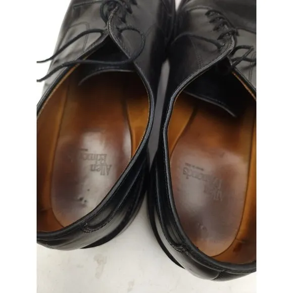 ALLEN EDMONDS Fairgate Men's 11 D Black Leather Cap Toe Derby Dress Shoes