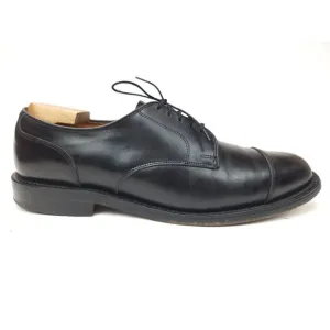 ALLEN EDMONDS Fairgate Men's 11 D Black Leather Cap Toe Derby Dress Shoes