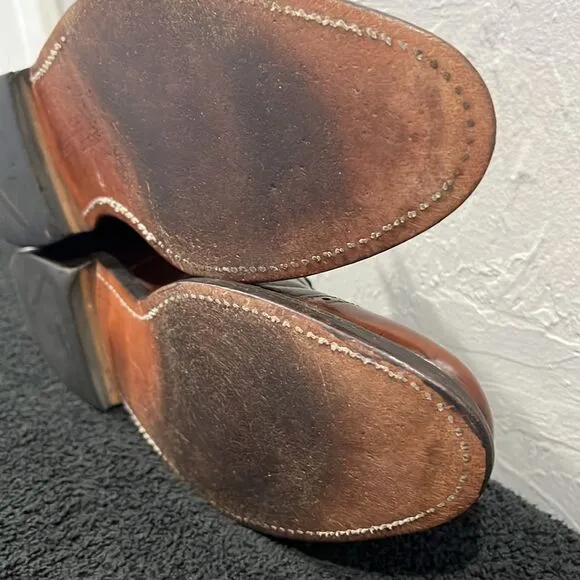 🔥🔥 ALLEN EDMONDS Fifth Avenue Cap-Toe Oxford Dress Shoe Size 9.5 C - EXCELLENT