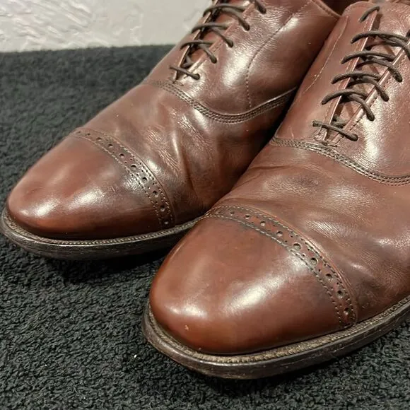 🔥🔥 ALLEN EDMONDS Fifth Avenue Cap-Toe Oxford Dress Shoe Size 9.5 C - EXCELLENT