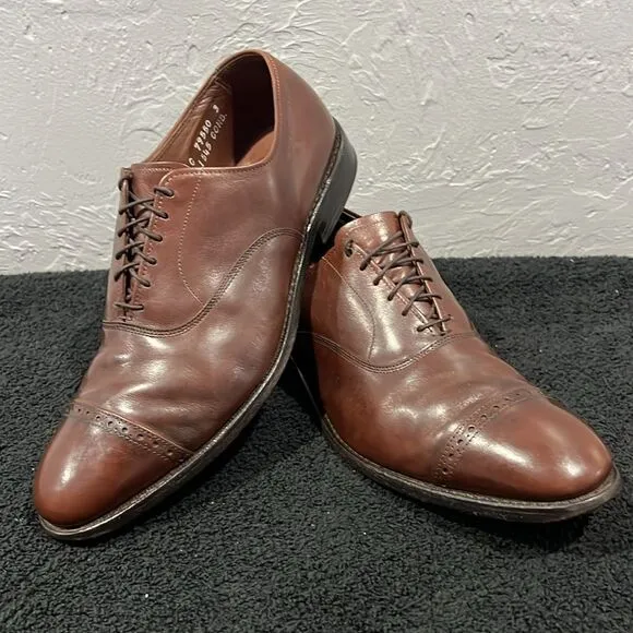 🔥🔥 ALLEN EDMONDS Fifth Avenue Cap-Toe Oxford Dress Shoe Size 9.5 C - EXCELLENT