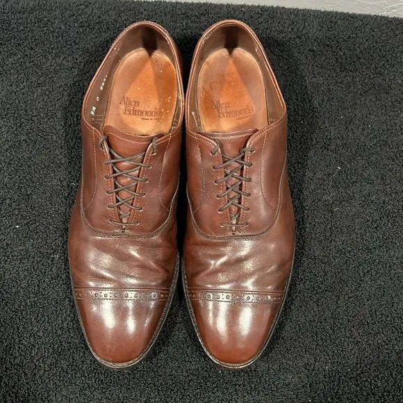 🔥🔥 ALLEN EDMONDS Fifth Avenue Cap-Toe Oxford Dress Shoe Size 9.5 C - EXCELLENT