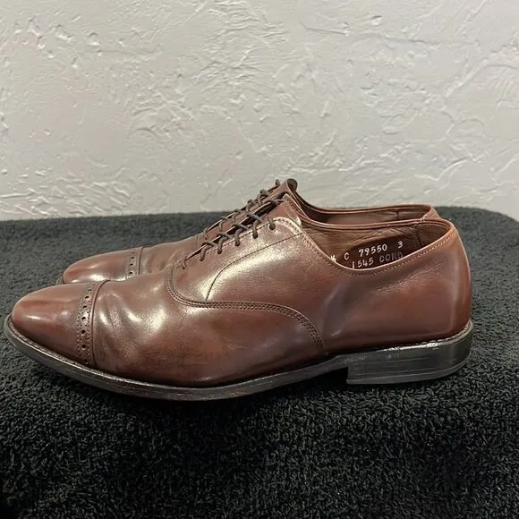 🔥🔥 ALLEN EDMONDS Fifth Avenue Cap-Toe Oxford Dress Shoe Size 9.5 C - EXCELLENT