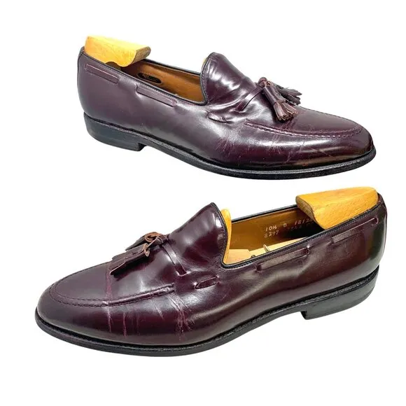 Allen Edmonds Grayson Burgundy Calfskin Tassel Dress‎ Shoes