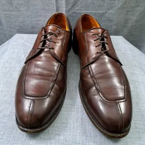 Allen Edmonds Hancock 11.5D Brown Calfskin Dress Shoes Split Toe Derby 55073