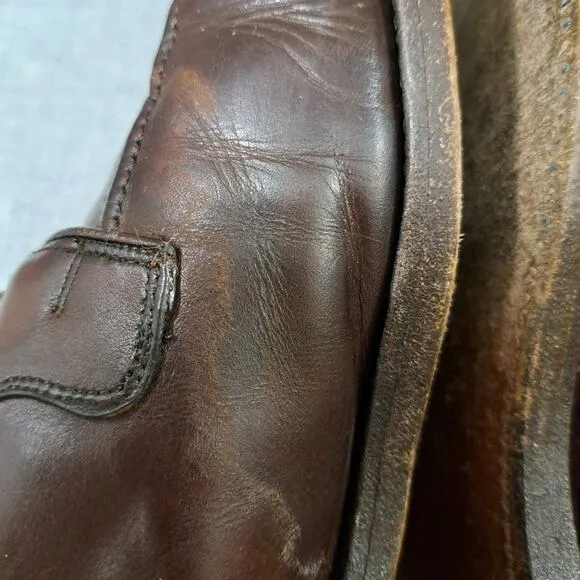 Allen Edmonds Hancock 11.5D Brown Calfskin Dress Shoes Split Toe Derby 55073