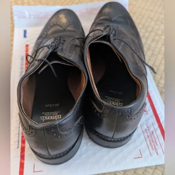 Allen Edmonds McClain Oxford Leather Dress Shoes Black Size 10.5 Made in USA