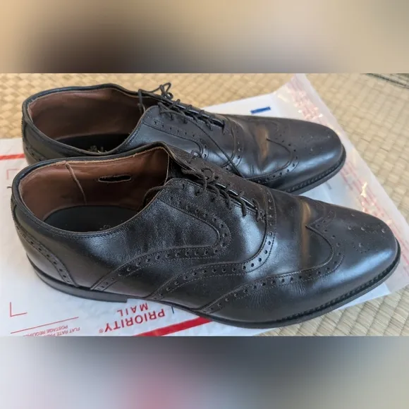 Allen Edmonds McClain Oxford Leather Dress Shoes Black Size 10.5 Made in USA