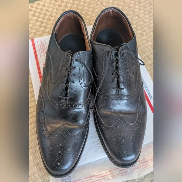 Allen Edmonds McClain Oxford Leather Dress Shoes Black Size 10.5 Made in USA