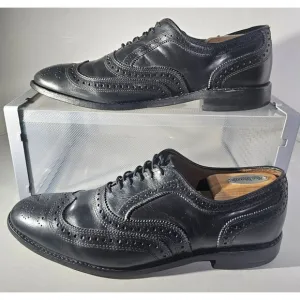 Allen Edmonds Men's McAllister Black Leather Wingtip Oxford Dress Shoe Size 10